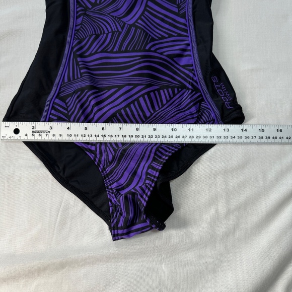 ROOTS Women's One Piece Swimsuit Purple/Black Size‎ 6 Bathing Suit Padded Cups - Picture 11 of 14